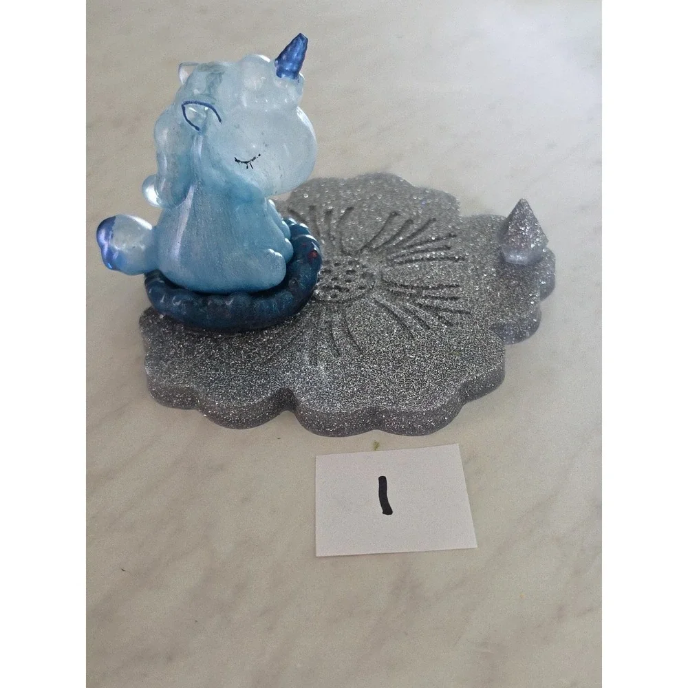 Handmade Resin Cell Phone Holder Unicorn Bear